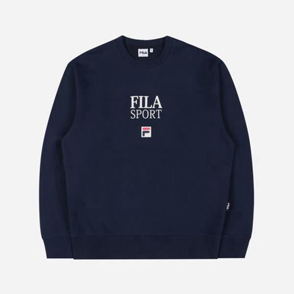 Fila Sport F Logo Men's Sweatshirts - Navy,NZ 35-96275